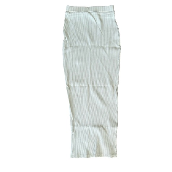 Ribbed Skirt High Waist Sage Green Medium - Picture 4 of 6